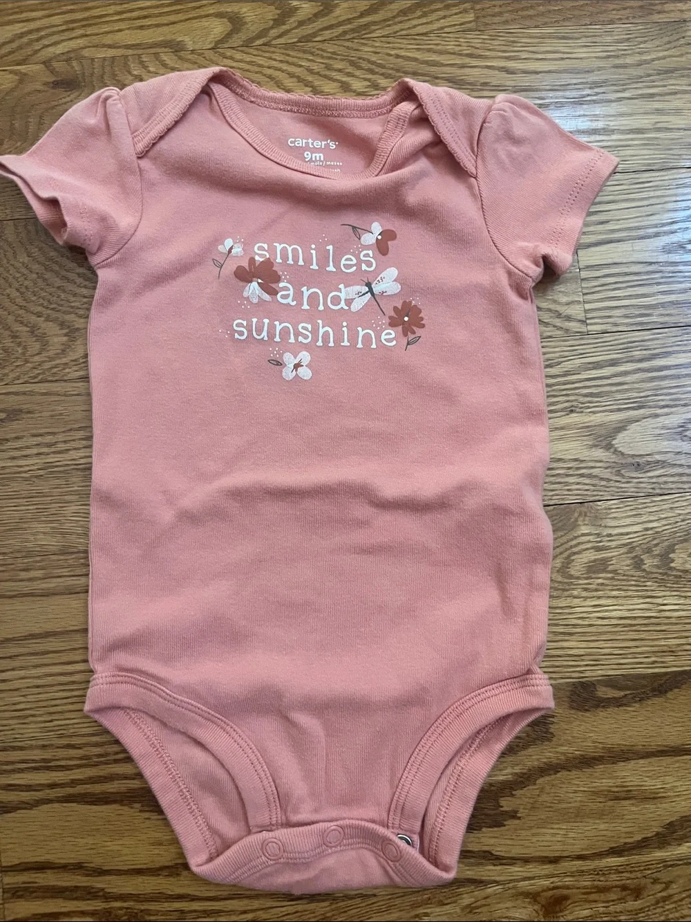 Carter's Dusty Rose Floral Baby Bodysuit